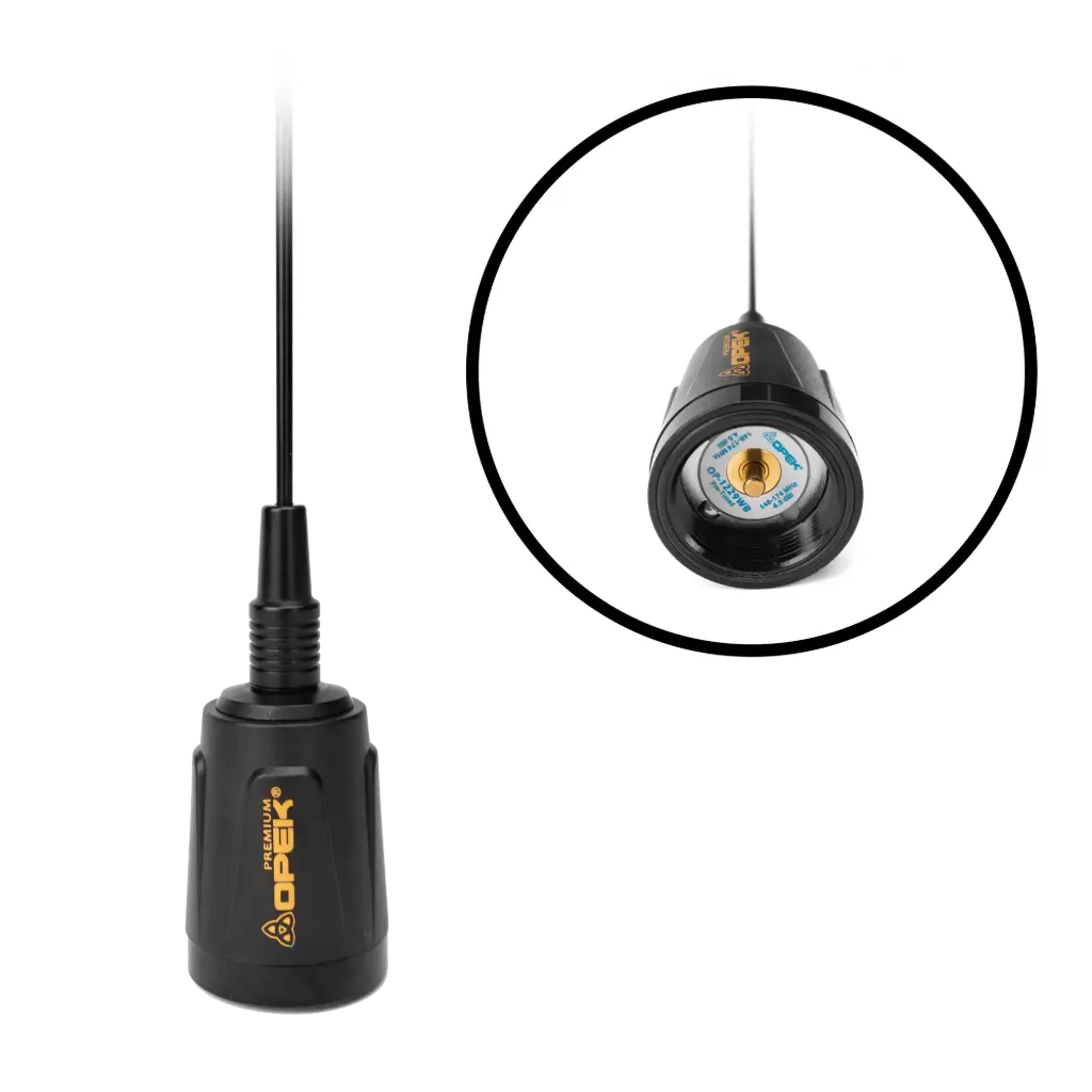 OPEK 4.5 dBi 1/2 Wave 26 MHz Bandwidth (148-174 MHz) VHF NGP Pre-tuned No Cutting Antenna (Black)