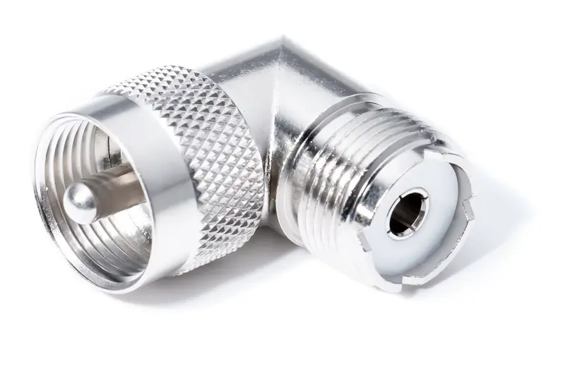 OPEK UHF Male to UHF Female (RIGHT ANGLE) Adapter