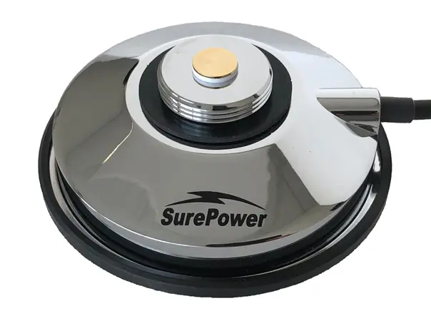 SurePower3.5″ NMO Chrome Magnet Kit w/MPL Mini-UHF Male